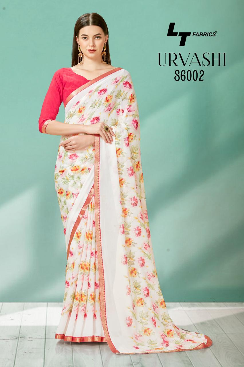 Urvashi By LT Fabrics 86001-86010 Printed Sarees Catalog